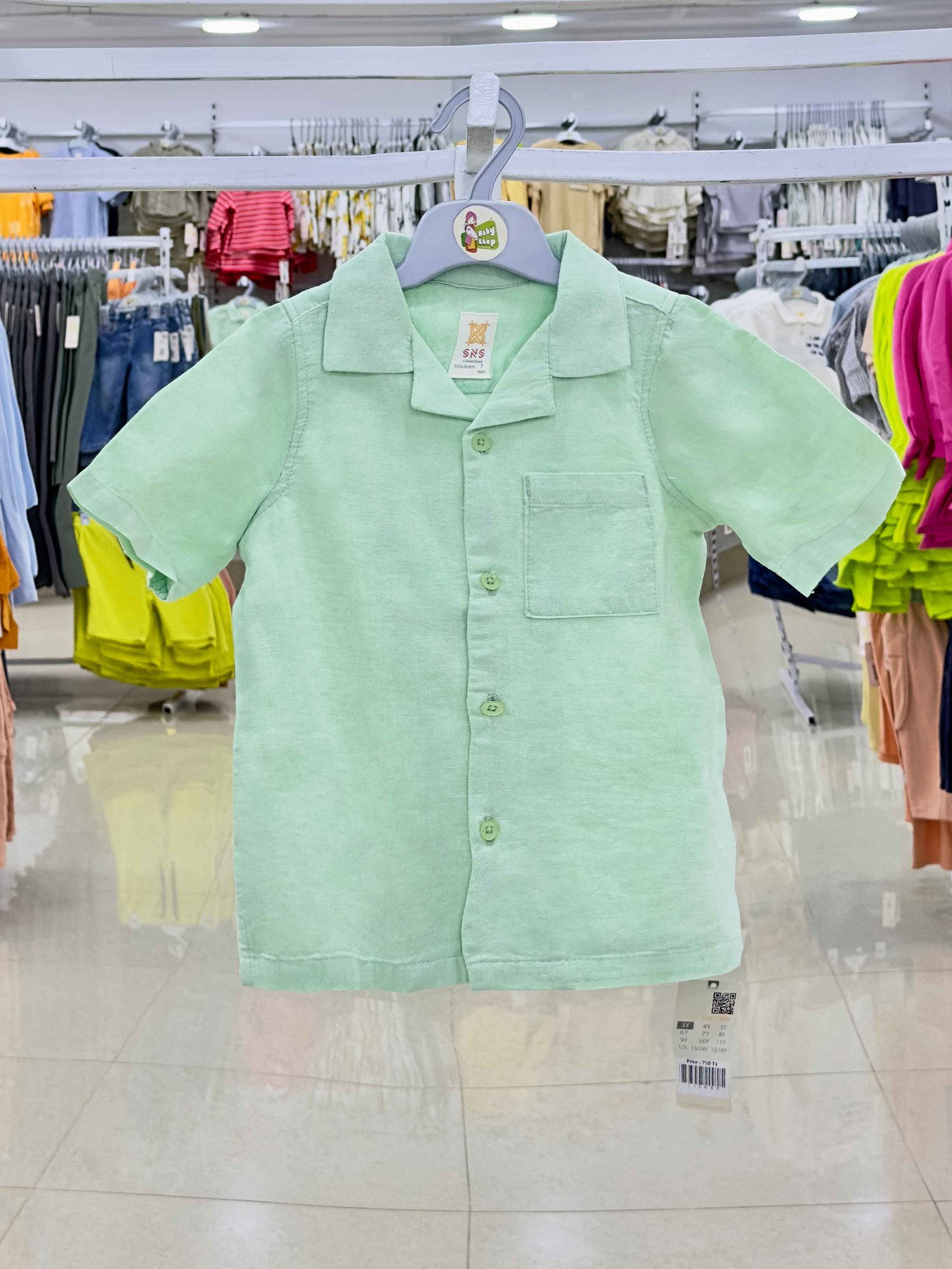 Boys Short Sleeve Shirt ( Size-3 Years to 15/16 Years) (110095)